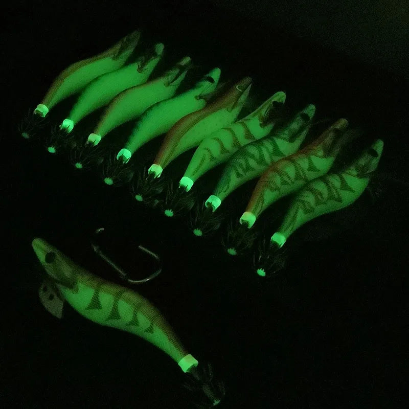 10Pcs Luminous Squid Jig 