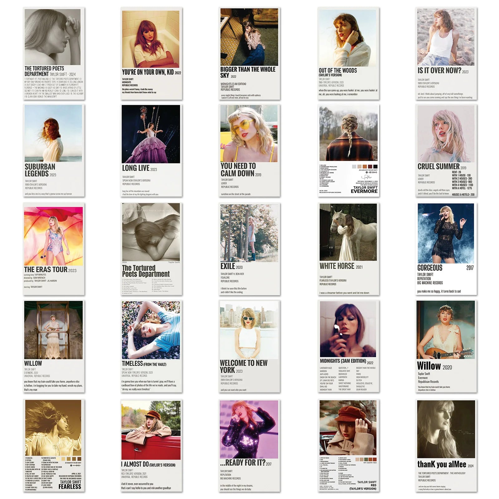 Taylor Swift Decoration Cards