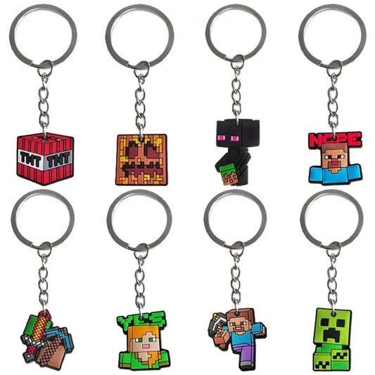4pc Minecraft Keychain 